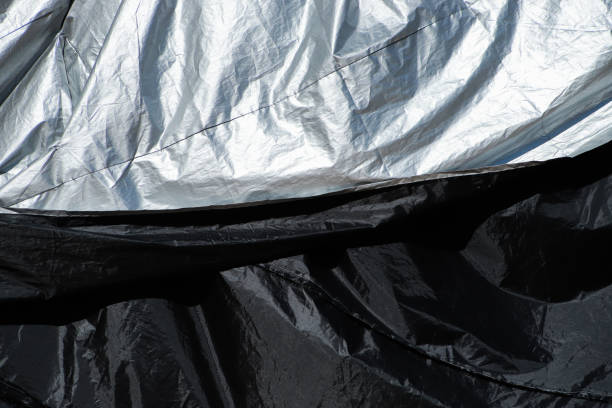 Silver black plastic film